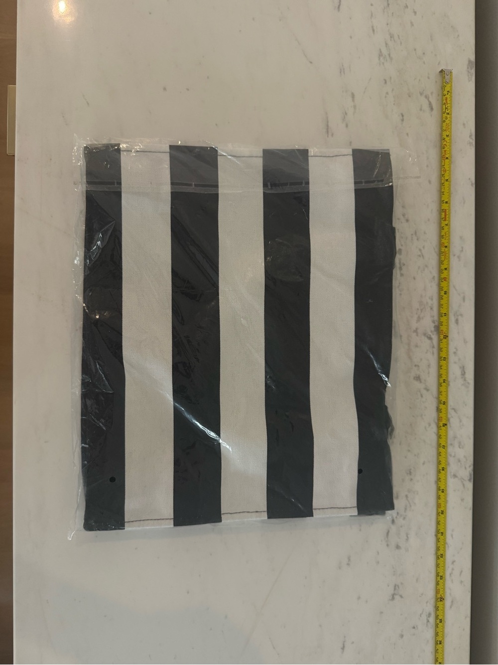 Sephora Black and White Striped Canvas Pouch - Picture 2 of 2